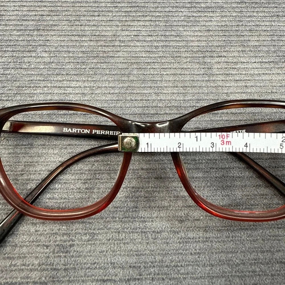 Barton Perreira Hettie TER Tortoise Red‎ Cat Eye Eyeglass Frames 49-17-145 Y2k